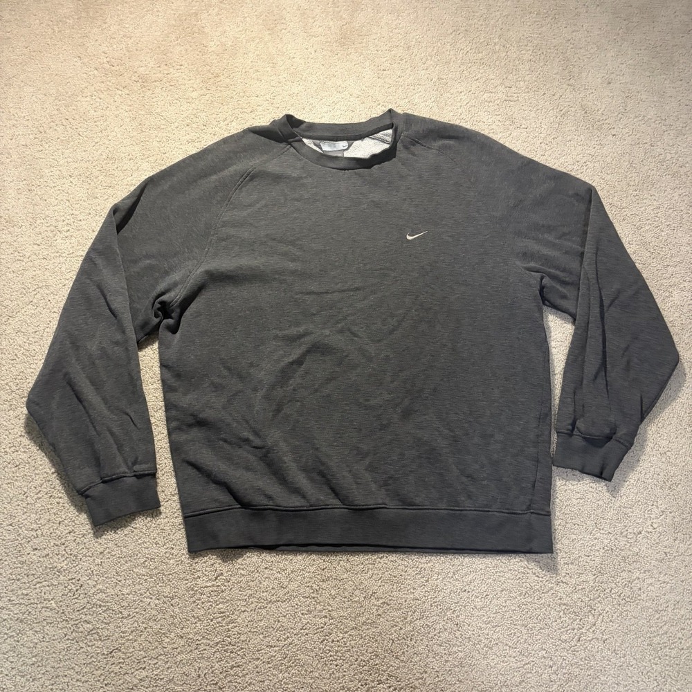 Nike Crewneck Pullover Sweatshirt Men's XXL Swoosh Dark Gray